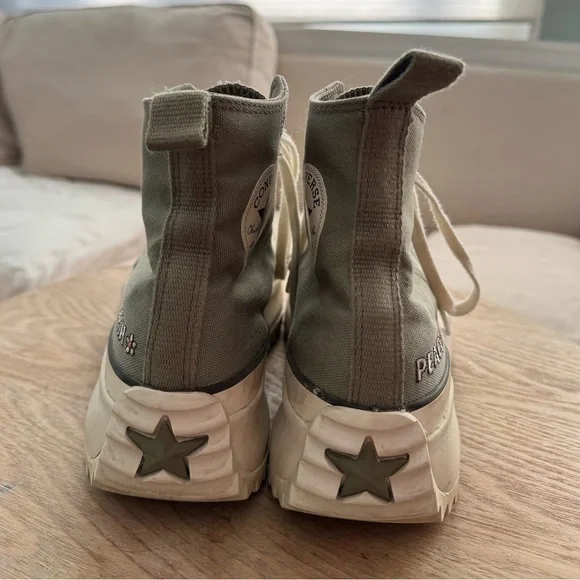 CONVERSE Run Star Hike Platform Floral Embroidery Lgt Field Surplus/Egret W11.5 - Picture 6 of 10